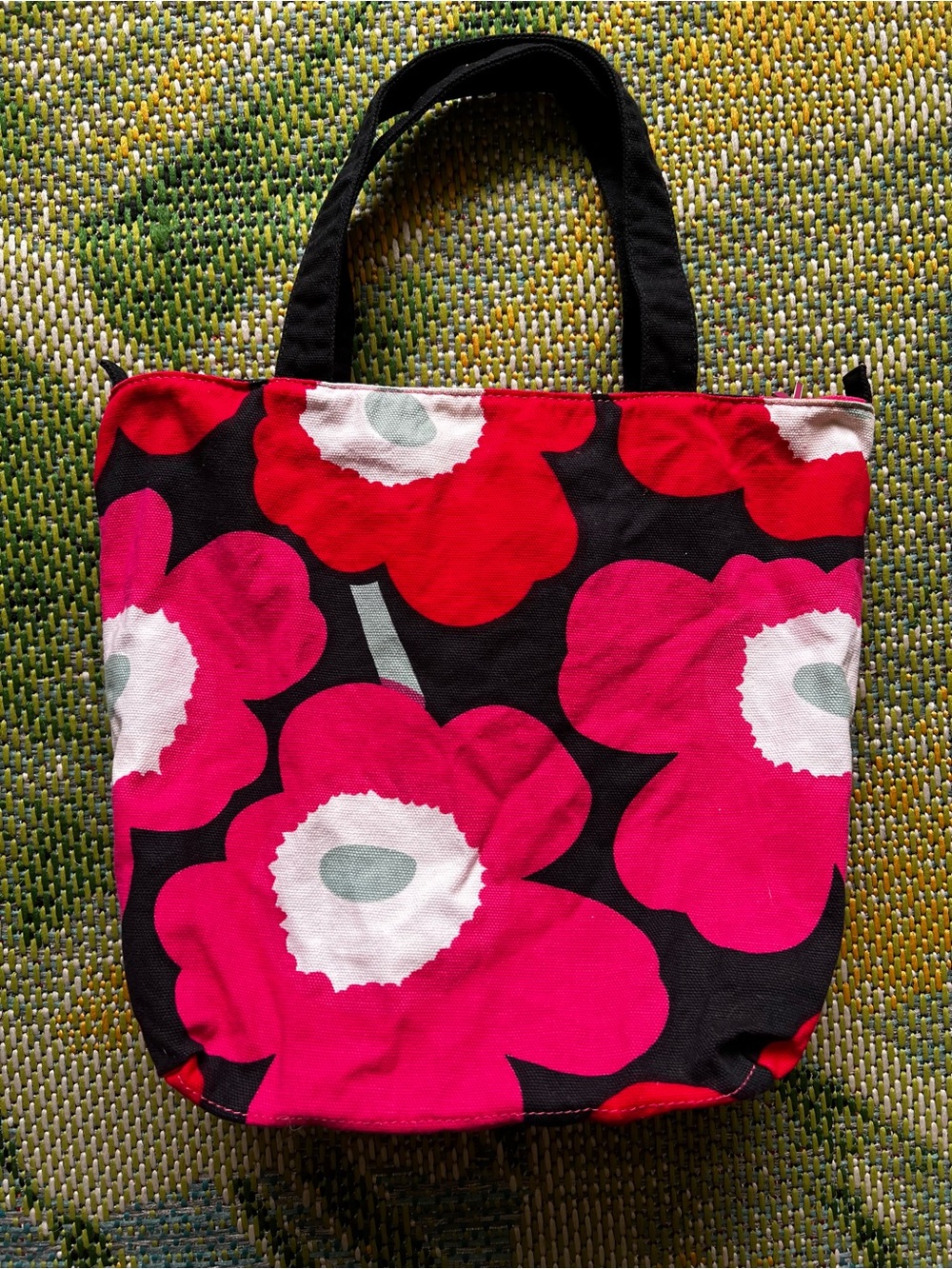 Marimekko Hot Pink, Magenta & Black Unikko Tote - Picture 4 of 4